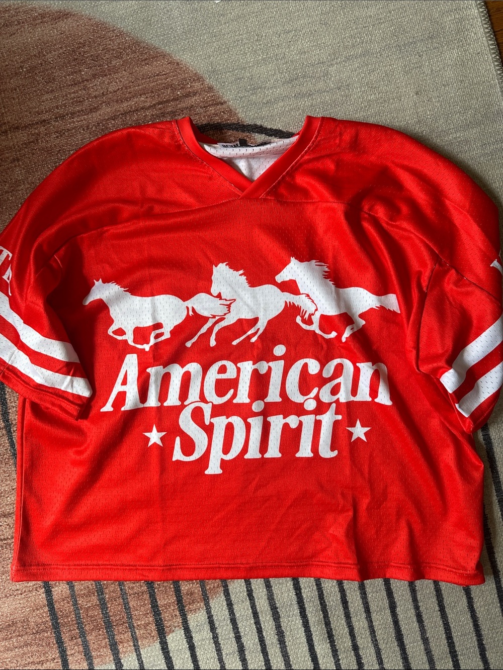 Slater Vintage Red 'American Spirit' Mesh Jersey - Picture 3 of 4